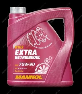 Трансмиссионное масло Extra Getriebeoel 75w90 GL-5 4л Mannol MN81034