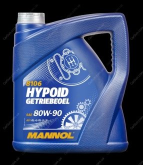 Трансмиссионное масло Hypoid Getriebeoil 80w90 4л GL-4/GL-5 Mannol MN81064