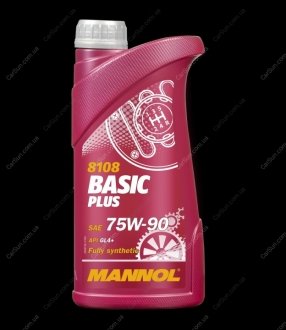 Трансмиссионное масло Basic Plus 75w90 GL-4+ 1л Mannol MN81081