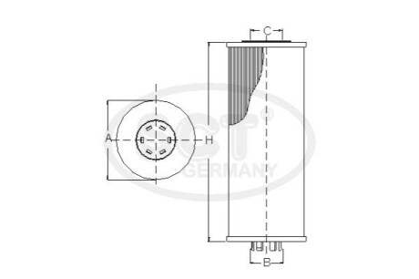 Оливний фільтр - SCT / (9192425 / 90543378 / 90530260) Mannol SH 446 P