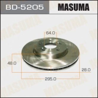 Диск тормозной (Кратно 2 шт) MASUMA BD5205 (фото 1)