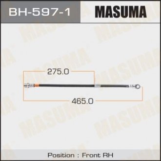 Гальмівний шланг T-, front, LAND CRUISER UZJ200L RH - (9094702F42) MASUMA BH5971 (фото 1)