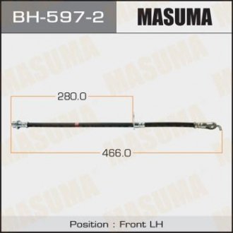 Тормозной шланг T-, front, LAND CRUISER UZJ200L LH - (9094702F43) MASUMA BH5972