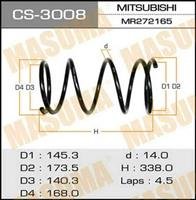 Пружина підвіски передня Mitsubishi Lancer (03-11) (CS-3008) MASUMA CS3008