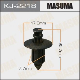 Клипса автомобильная автокрепеж салонная черная MASUMA KJ2218