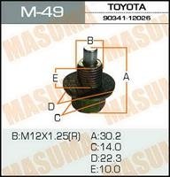 Болт маслосливной с магнитом Toyota 12х - (9034110000000 / 9004341041 / 1401778500) MASUMA M49 (фото 1)