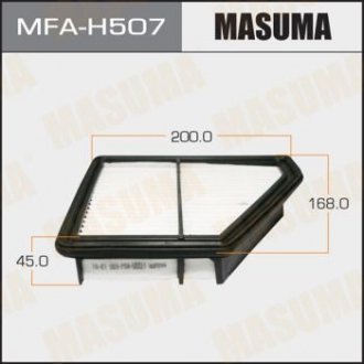 Воздушный фильтр A28009 LHD HONDA/ CIVIC/ V1400 09- (1/40) MASUMA MFAH507 (фото 1)