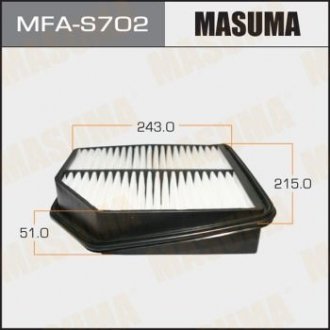 Повітряний фільтр A-979 SUZUKI/ ESCUDO/ TDB4W, TDA4W 08- (1/40) MASUMA MFAS702 (фото 1)