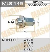 Гайка Toyota, Daihatsu, Lexus, Mitsubishi, Honda 12x1.5 / під ключ = 21мм MASUMA MLS149 (фото 1)