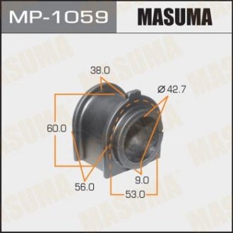 Втулка стабилизатора /front/ LAND CRUISER/ UZJ200L, URJ202L MASUMA MP1059 (фото 1)