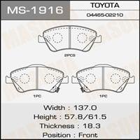 Колодки тормозные передн AN-8147WK, NP1115, P83079 MASUMA MS1916