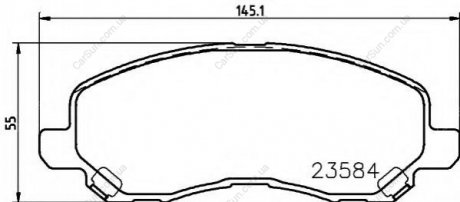 Колодки дисковые передние an650 (112) - (MZ690551 / MR955727 / MMZ690568) MASUMA MS3469 (фото 1)