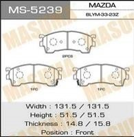 Колодки гальмівні передн (MS-5239) MASUMA MS5239