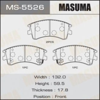 Колодки дискового гальма MASUMA MS5526 (фото 1)