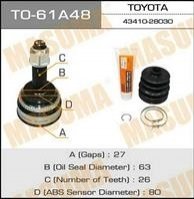 ШРУС наружный Toyota Camry (01-06) (нар:26/вн:27) MASUMA TO61A48