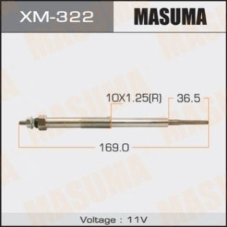 Свеча накаливания PM-168.11V /4M41 DI (1/10/100) MASUMA XM322 (фото 1)