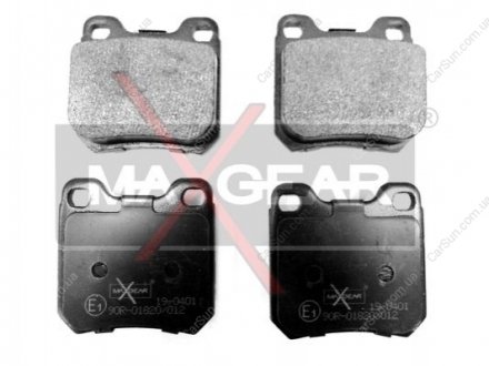 Комплект тормозных накладок, дисковый тормоз MAXGEAR 19-0401