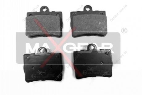 Комплект тормозных накладок, дисковый тормоз MAXGEAR 19-0411