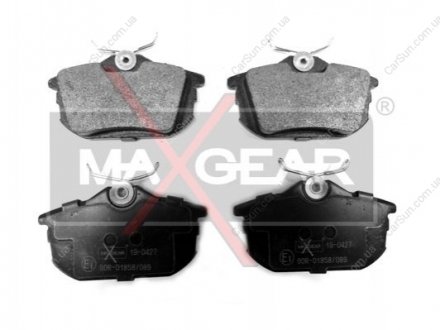 Комплект гальмівних накладок, дискове гальмо MAXGEAR 19-0427