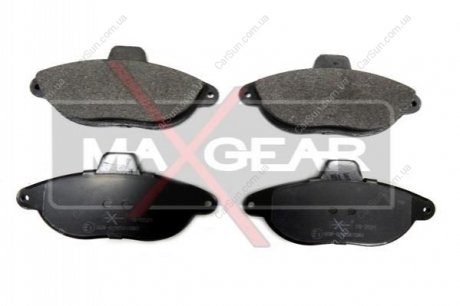 Комплект тормозных накладок, дисковый тормоз MAXGEAR 19-0591