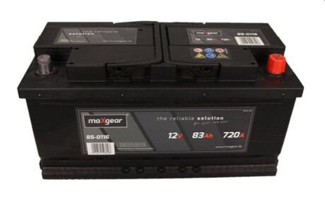 AKUMULATOR 12V 83AH/720A L- 353X175X175 DСњ./SZER./WYS MAXGEAR 583400072 D722