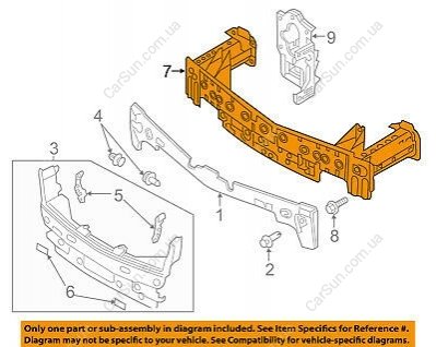 Підсилювач бампера переднього MAZDA DB4F50070B