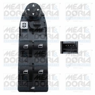 Кнопка склопідіймача (L) BMW 5 (E60) 03-10 M47/M54/M57/N43/N46/N52/N53/N62 MEAT&DORIA 26408 (фото 1)