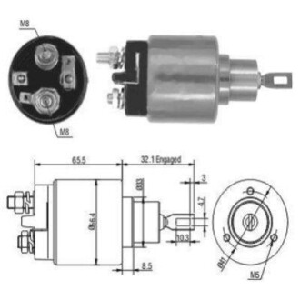 Реле стартера втягуюче VW T4 1.8/2.0 90-03 (12V) MEAT&DORIA 46002