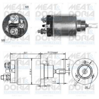 Втягувальне реле стартера 1,1-2,0 1,6/1,7 MEAT&DORIA 46032