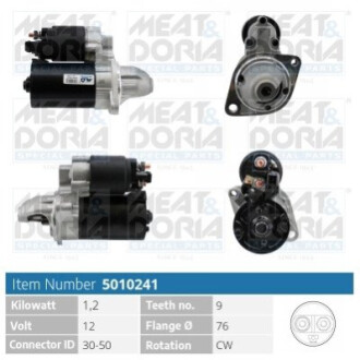 Стартер BMW 5 (E60/F10) 03-16 (N20/N55/N52/N53) MEAT&DORIA 5010241