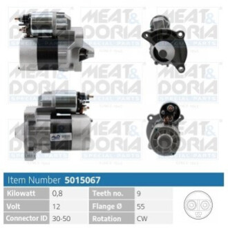 Стартер BERLINGO (MF), C2,C3,C4 MEAT&DORIA 5015067