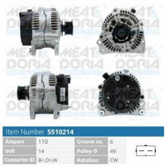 ALTERNATOR MEAT&DORIA 5510214