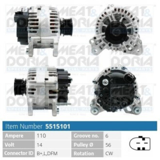 ALTERNATOR Z KOLEM MEAT&DORIA 5515101