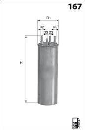 Фильтр топливный в сборе MECAFILTER ELE6125