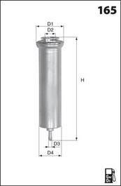 Фильтр топливный в сборе MECAFILTER ELG5432