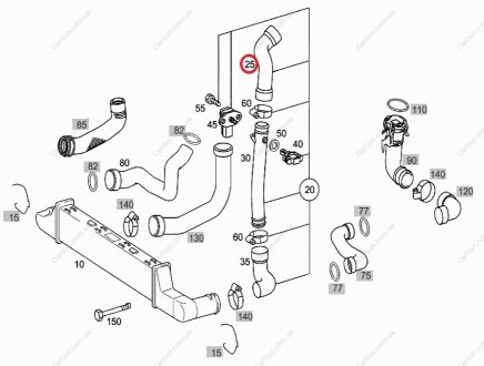 Трубка нагнетаемого воздуха MERCEDES-BENZ 2105285482