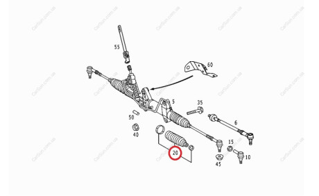 Пыльник рулевой тяги MERCEDES-BENZ 9014605500