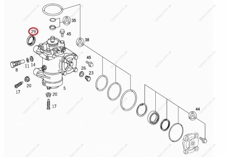 Прокладка рульової рейки MERCEDES-BENZ 9709970846