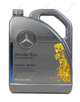 Моторна олія PKW-Synthetic 229.5 5W-40 5л - (оригінал) MERCEDES-BENZ A000989920213AIFE (фото 1)