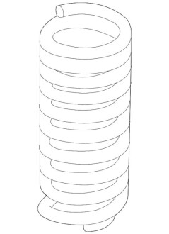 Пружина задняя - розовая метка MERCEDES-BENZ A1643240204