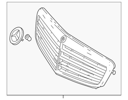 Решітка радіатора MERCEDES-BENZ A2048801283 7D11