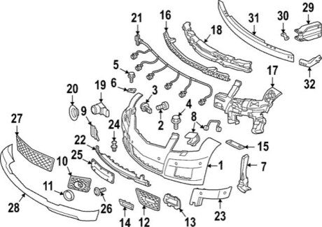 Решетка противотуманной фары левая MERCEDES MERCEDES-BENZ A2048853723