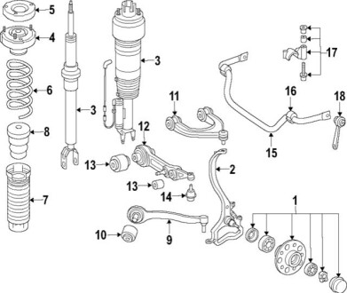 Амортизатор передний MERCEDES-BENZ A2113239200