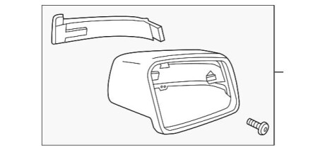 Крышка корпуса правого зеркала с поворотником MERCEDES-BENZ A2128106000 9040