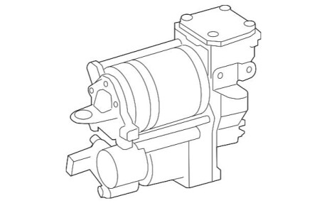 Компрессор (насос) пневматической подвески MERCEDES-BENZ A2213201704 80