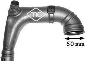 Патрубок забора воздуха Fiat 1.3 MJTD 2006- Metalcaucho 03865