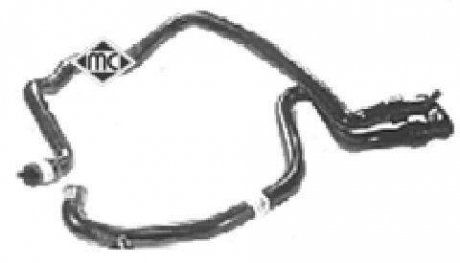 Патрубок обігрівача від сполучної трубки до радіатора обігрівача Citroen Zx (94-) Metalcaucho 08301