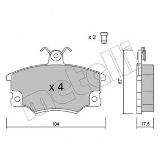 Комплект тормозных колодок, дисковый тормоз Metelli 22-0030-1 (фото 1)