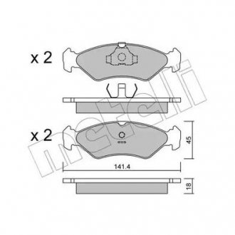 БЛОКИ ШИНКИ FORD FIESTA 89-00 Metelli 22-0073-0