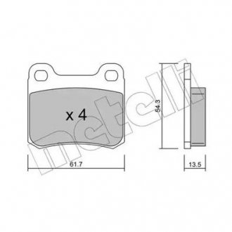 KLOCKI HAM.MERCEDES W201 82-93 TYL Metelli 22-0092-0